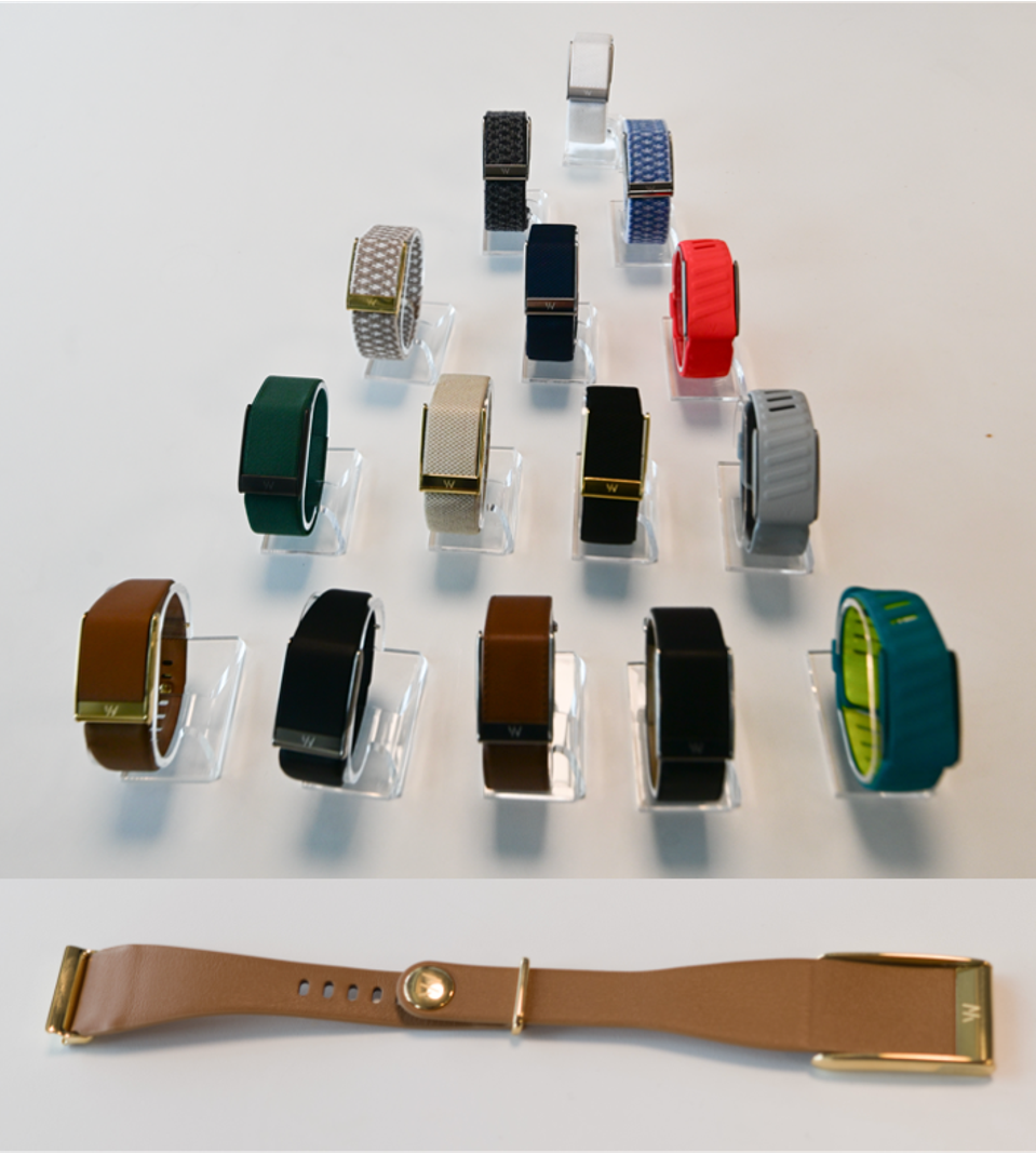 Whoop 5.0 band on wrist showing display and features