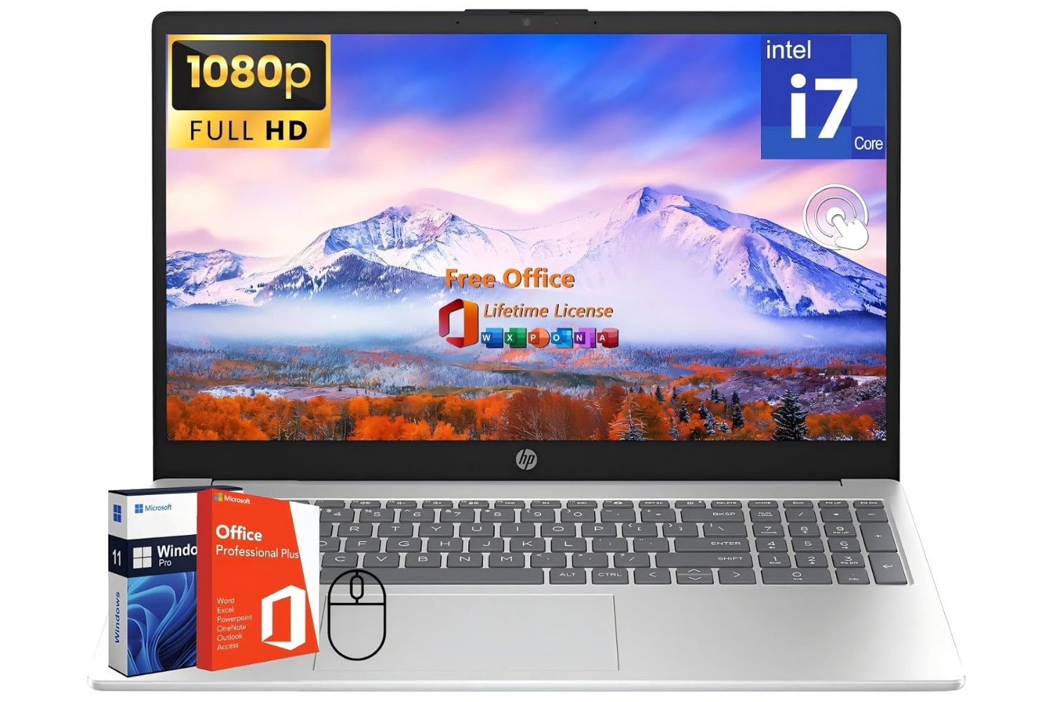 A Lenovo laptop placed on a modern desk